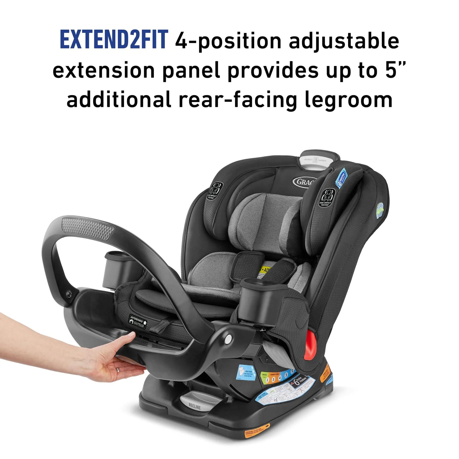 Extend2Fit 3-In-1 Car Seat Featuring Anti-Rebound Bar