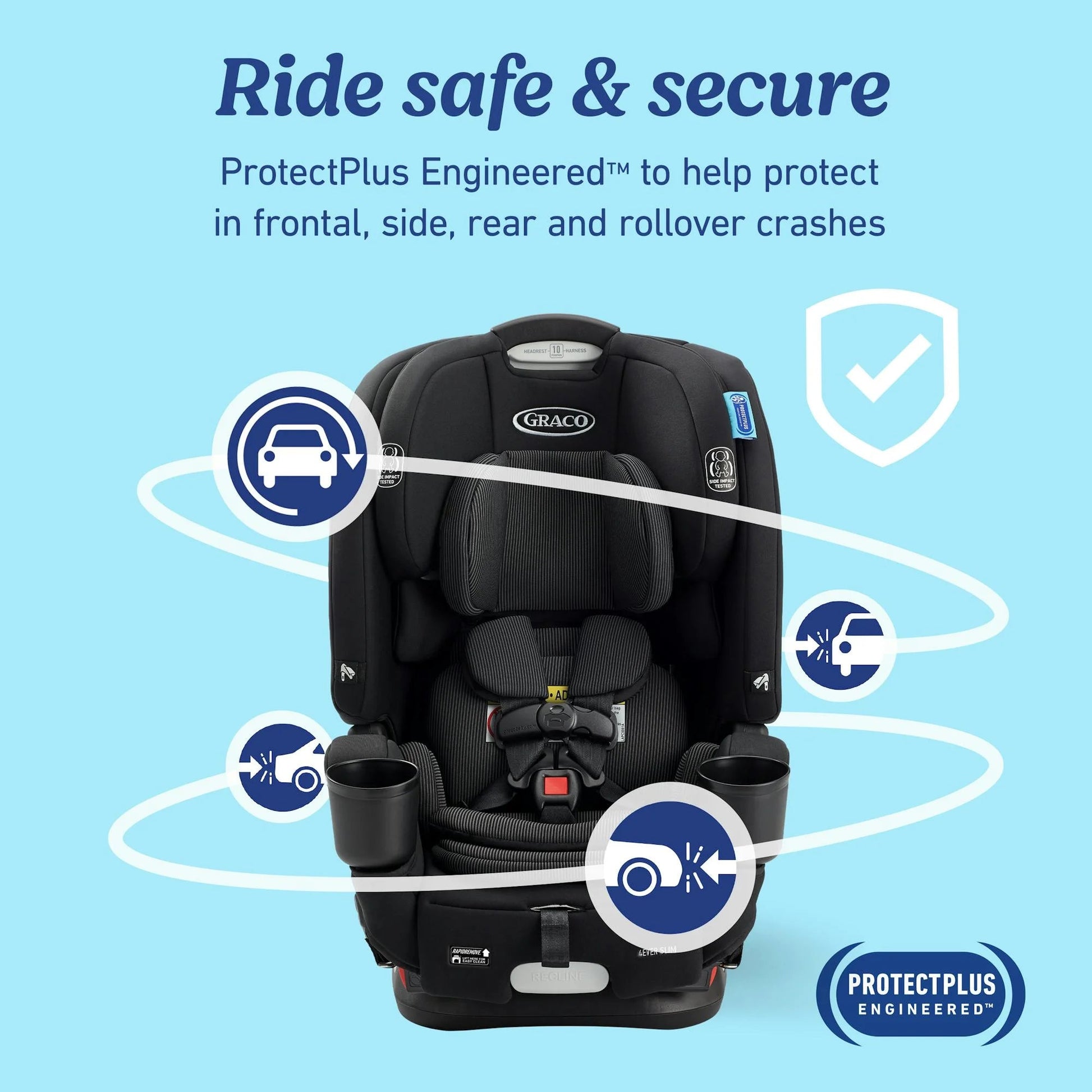 4Ever DLX Slim 4-In-1 Car Seat