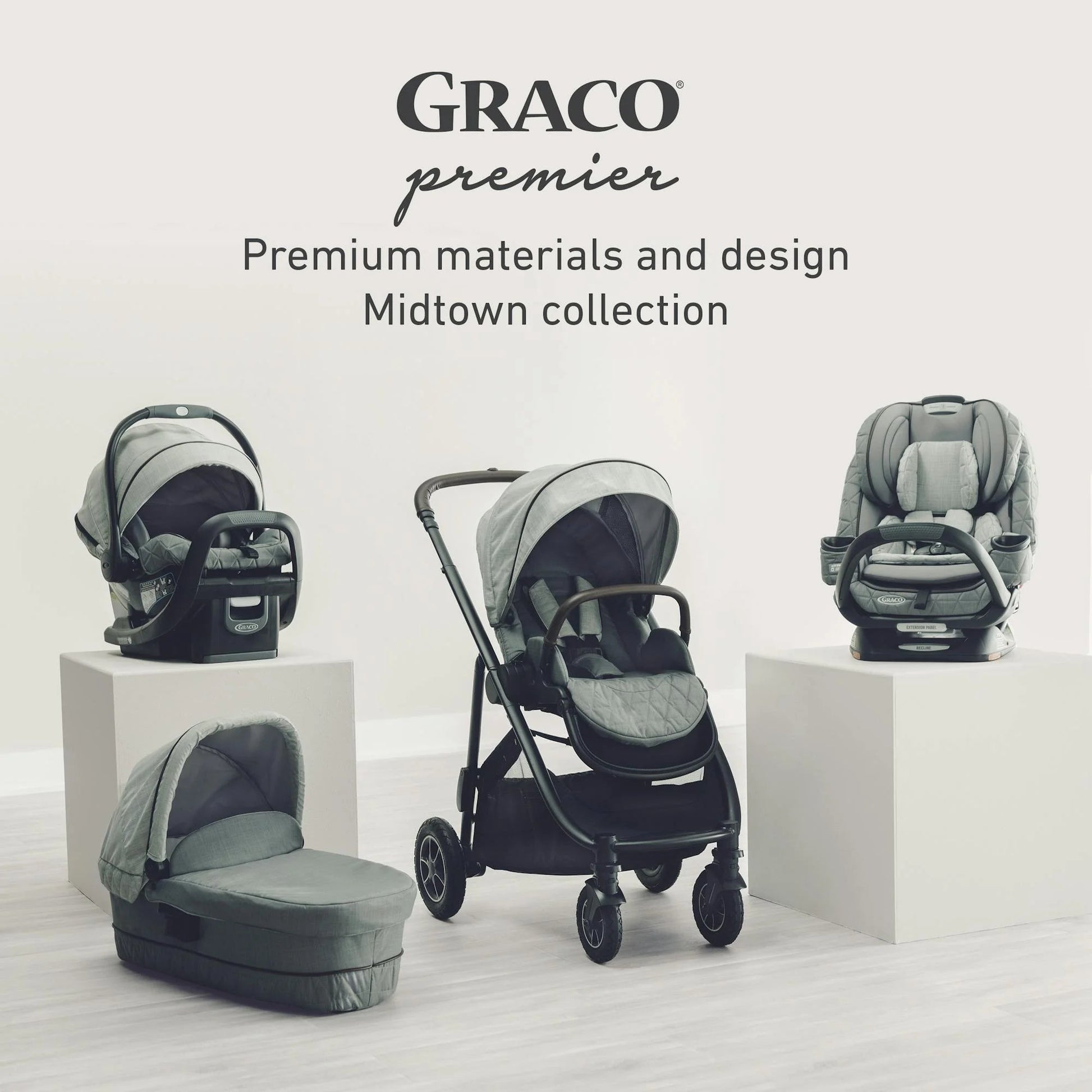 Premier 4Ever DLX Extend2Fit Snuglock 4-In-1 Car Seat Featuring Anti-Rebound Bar, Midtown Collection