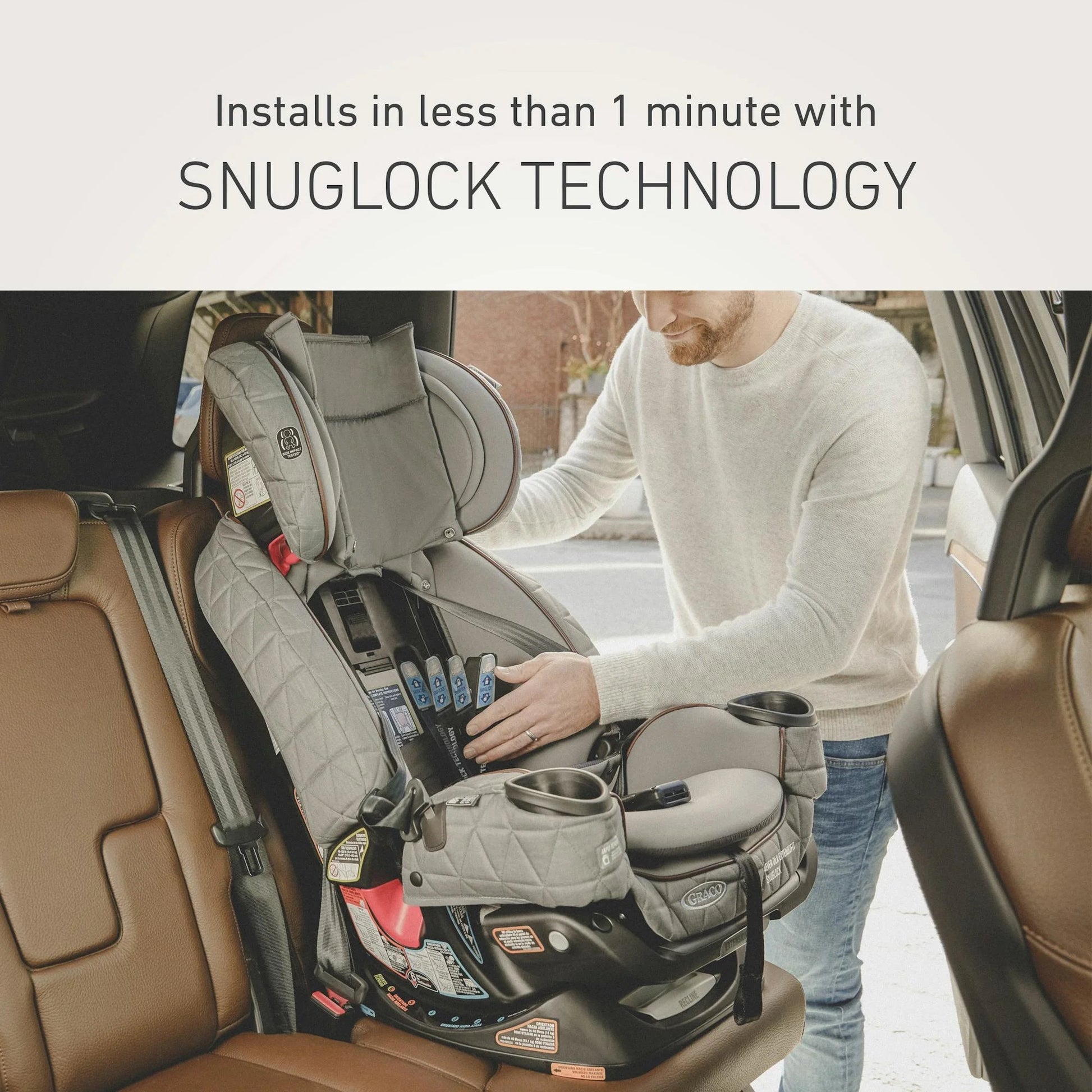 Premier 4Ever DLX Extend2Fit Snuglock 4-In-1 Car Seat Featuring Anti-Rebound Bar, Midtown Collection