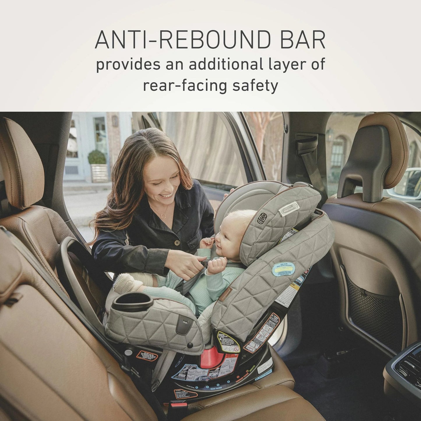 Premier 4Ever DLX Extend2Fit Snuglock 4-In-1 Car Seat Featuring Anti-Rebound Bar, Midtown Collection