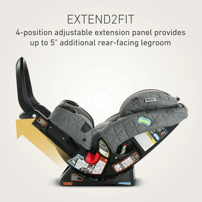 Premier 4Ever DLX Extend2Fit Snuglock 4-In-1 Car Seat Featuring Anti-Rebound Bar, Midtown Collection