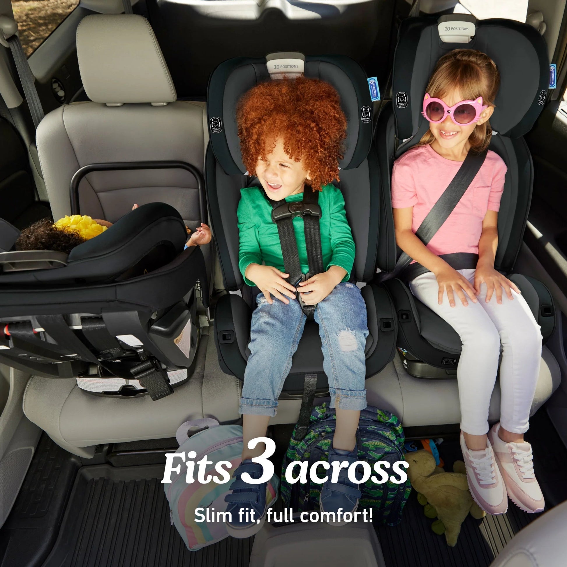 True3Fit LX 3-In-1 Convertible Car Seat Ft. Anti-Rebound Bar, Gotham, 19.2 Lb