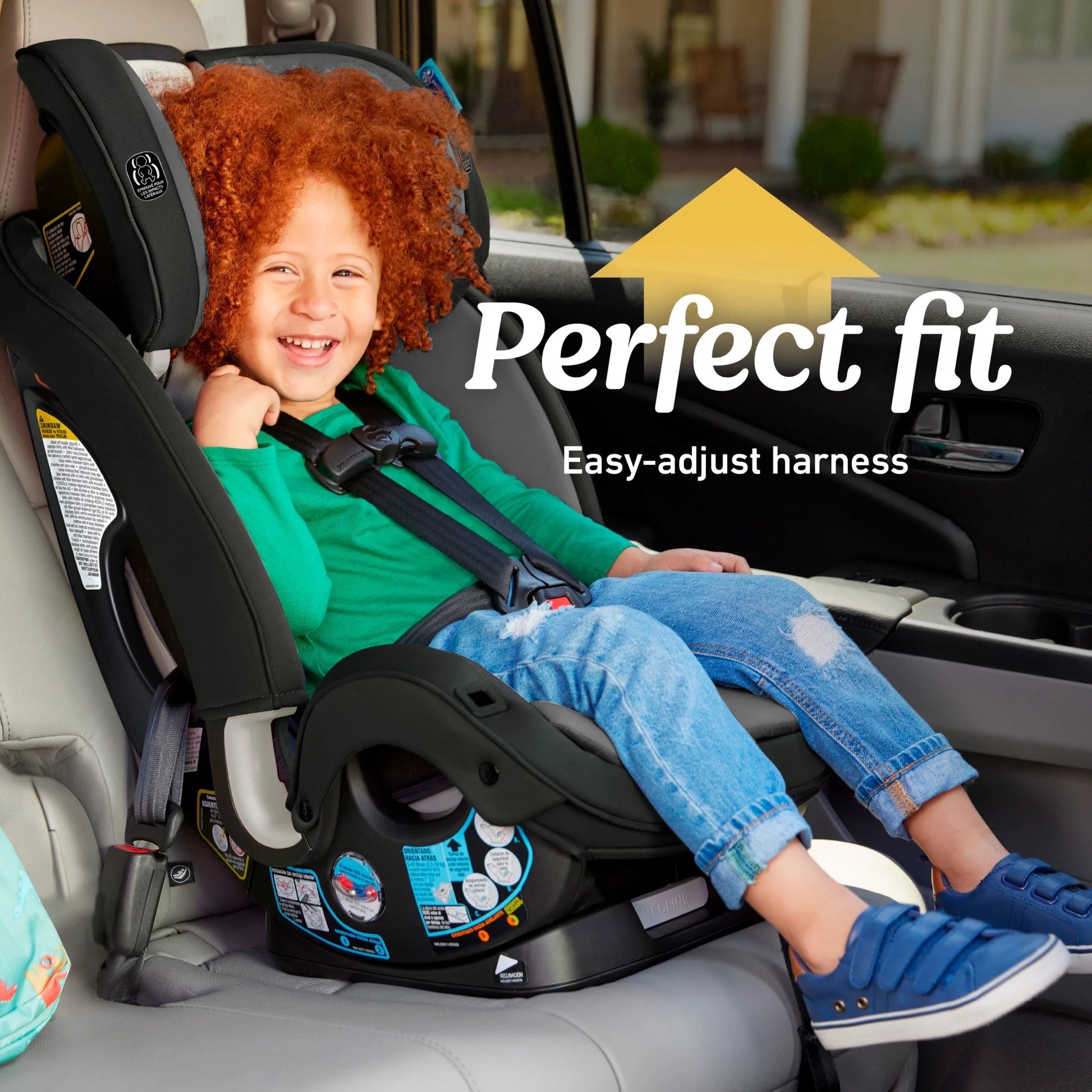 True3Fit LX 3-In-1 Convertible Car Seat Ft. Anti-Rebound Bar, Gotham, 19.2 Lb